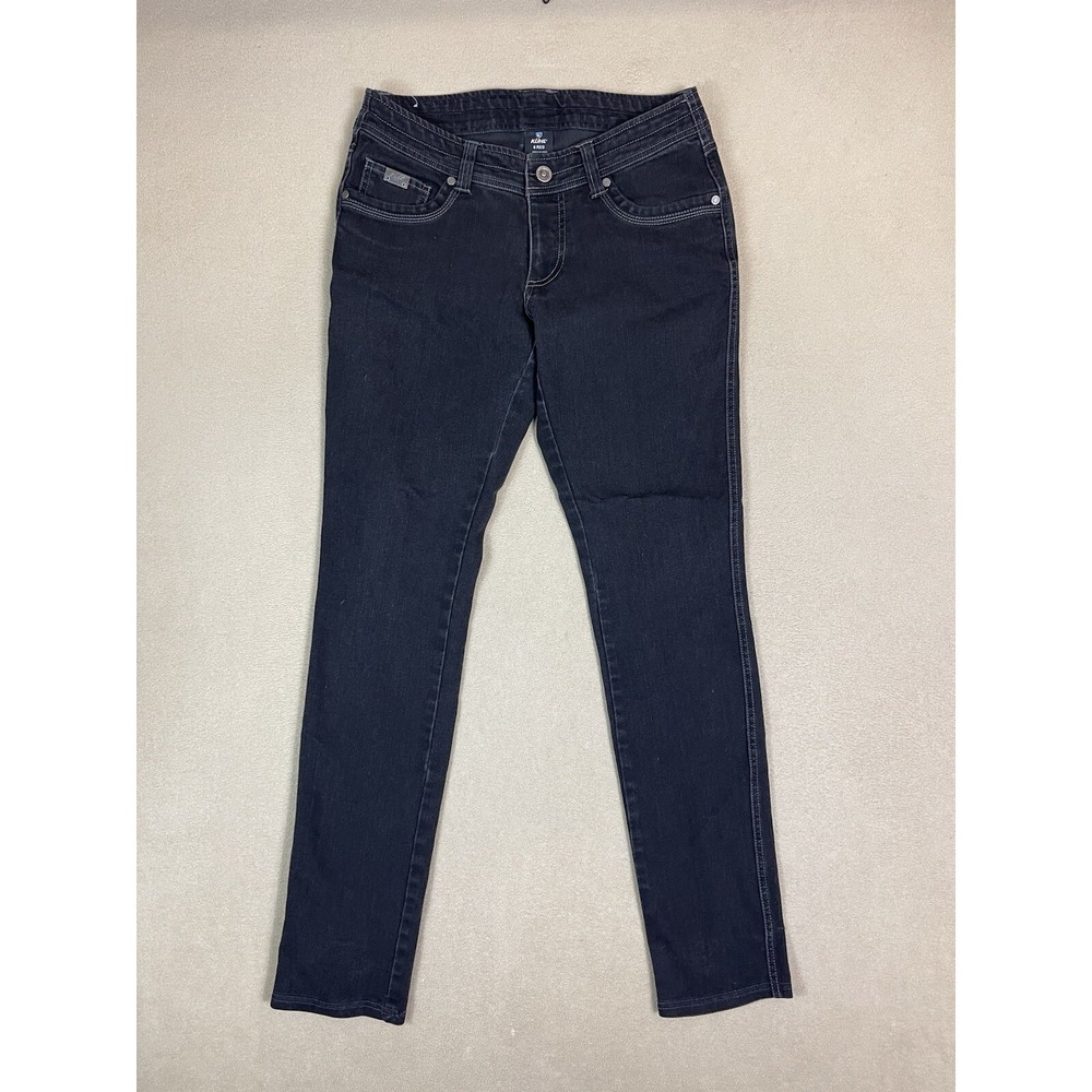 Kuhl Jeans Womens‎ 6 Black Legendary Pants Skinny Stretch Low Rise Drawstring
